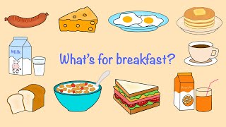Breakfast Vocabulary for children / breakfast flashcards