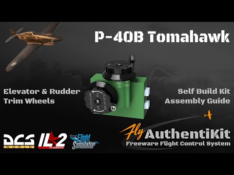 AuthentiKit P-40B Tomahawk Elevator and Rudder Trim Wheels Assembly Guide
