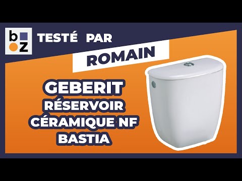 Réservoir attenant en céramique NF - double touche - Bastia GEBERIT