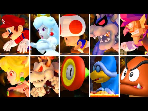 All 12 DLC Bossfights in New Super Mario Bros. Wii - (Hard Mode)