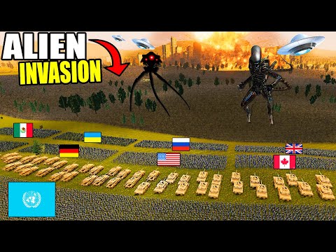Can Every EARTH ARMY Hold VS 6.5 Million ALIEN INVASION?! - UEBS 2: Xenomorph Mod