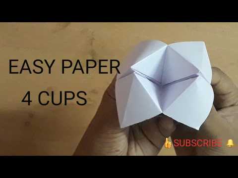 HOW TO MAKE PAPER 4 CUPS | EASY |PAPER CRAFT|ORIGAMI |AARTHI |