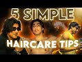 5 simple Haircare tips | middle partition hair tutorial | tere naam radhe bhoi hair tutorial