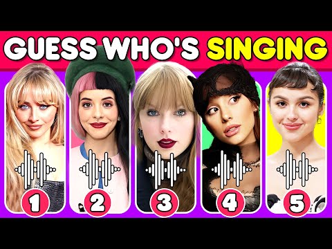 GUESS WHO'S SINGING 🎤🎵 | Female Celebrity Edition | Melanie Martinez, Taylor Swift, Ariana Grande...