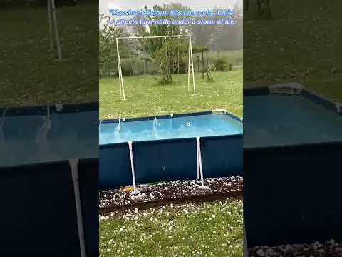 Ping Pong Sized Hail Turns Loncoche White — Massive Hailstorm Hits Chile