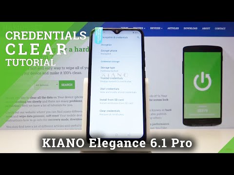 How to Clear Credentials in KIANO Elegance 6.1 Pro – Delete Certificates