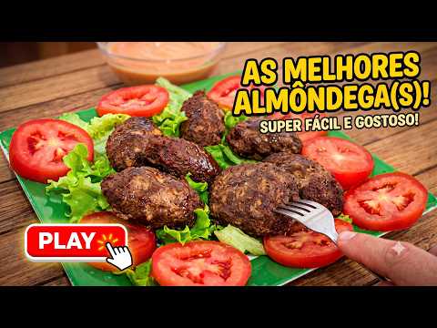 BOLINHO DE CARNE MOÍDA FÁCIL E RÁPIDO (Fica Super Suculento!)