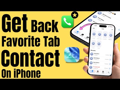 Get Back to Favorite Contact Tab On iPhone in iOS 26 Without Stress