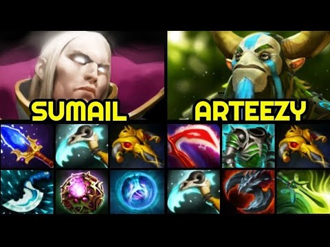 SUMAIL Invoker vs ARTEEZY Nature's Prophet — Intense Epic Game 7.27 Dota 2