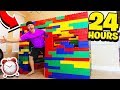 24 HOUR GIANT LEGO HOUSE CHALLENGE!