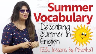 English Speaking Lesson – Summer Vocabulary  (Improve your English)