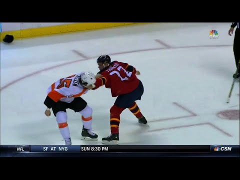 Ryan White vs Shawn Thornton Oct 10, 2015