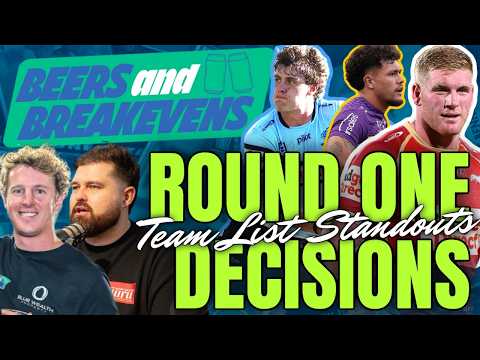 NRL SuperCoach 2026: Beers and Breakevens - Round 1 Loading and Locked Vegas Players
