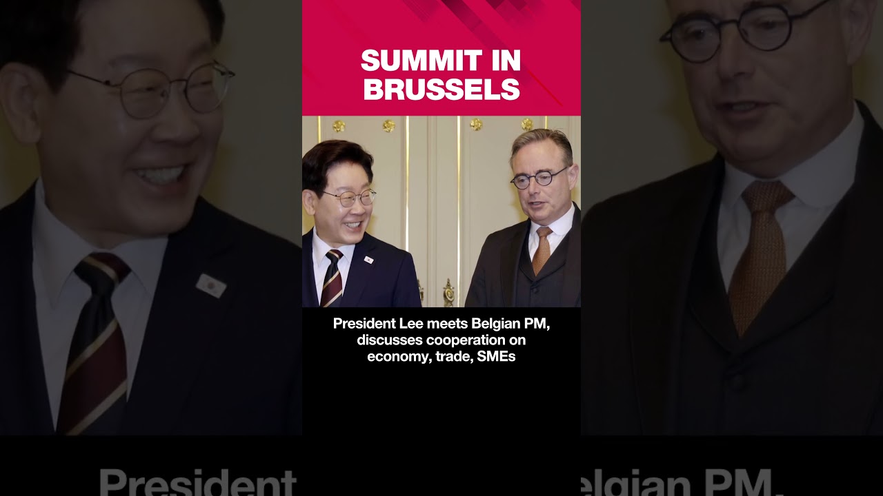 South Korea's President Lee holds strategic talks with Belgian leader, EU visit underway
