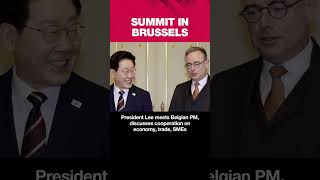 South Korea's President Lee holds strategic talks with Belgian leader, EU visit underway