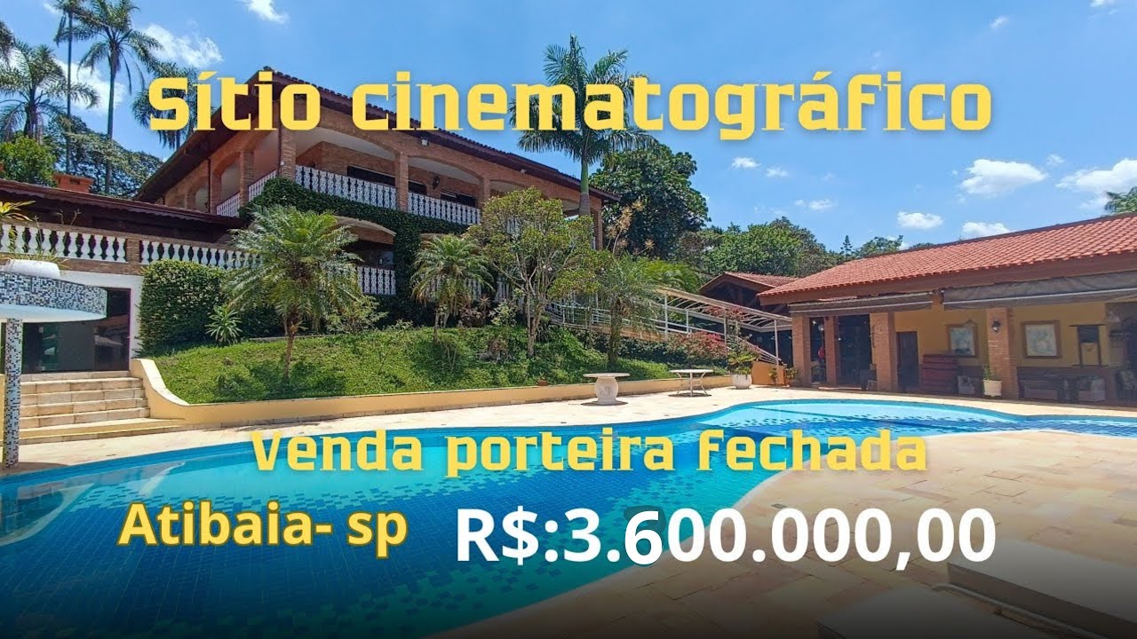 sítio cinematográfico com lago, a venda em Atibaia SP, 20 mil m² porteira fechada (disponível 08/24)