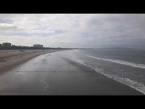 Santa Monica Beach Morning Afternoon Time Lapse