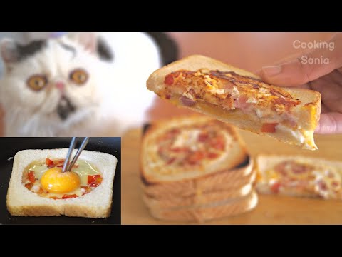 ¡Tostadas de Huevo y Bacon! ¡Desayuno perfecto! 🍳🍞