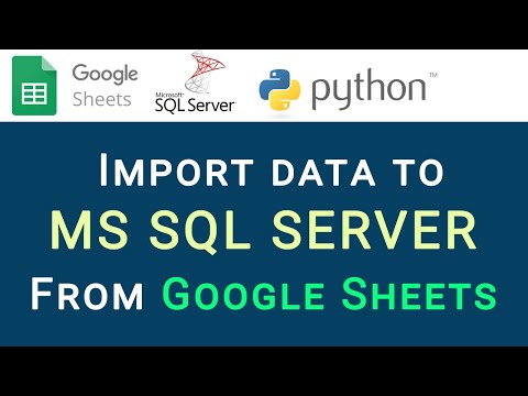 Import Data To Sql Server From Google Sheets Using Python