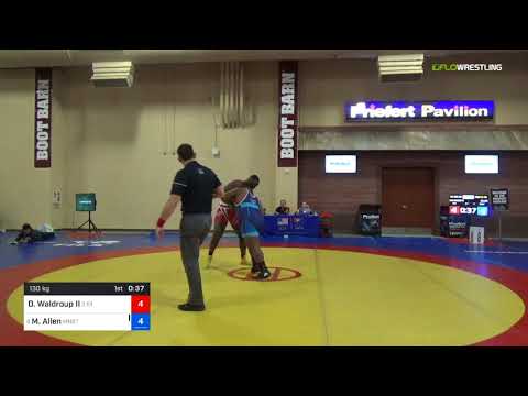 2018 Marine Corps US Open/Senior Men's Greco-Roman 130 Con 8 #2 - Derrick Waldroup II (3 St) Vs. M