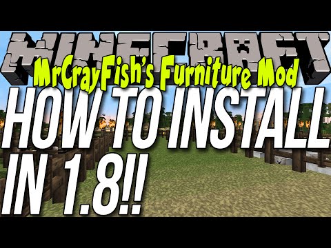 Как установить мод мебели MrCrayFish в Minecraft 1.8