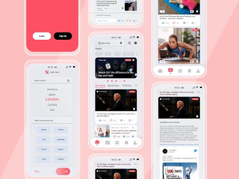 ios (news app) apple ui design adobe xd prototype