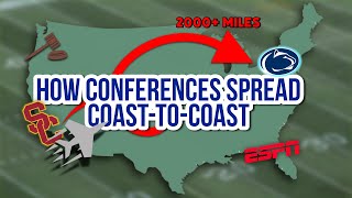 How Conferences Spread Coast-to-Coast: The Full Conference Realignment Story