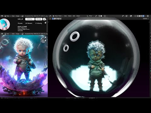 Is it possible ?From AI art to 3d sculpting   by real human . Live sculpting session 2