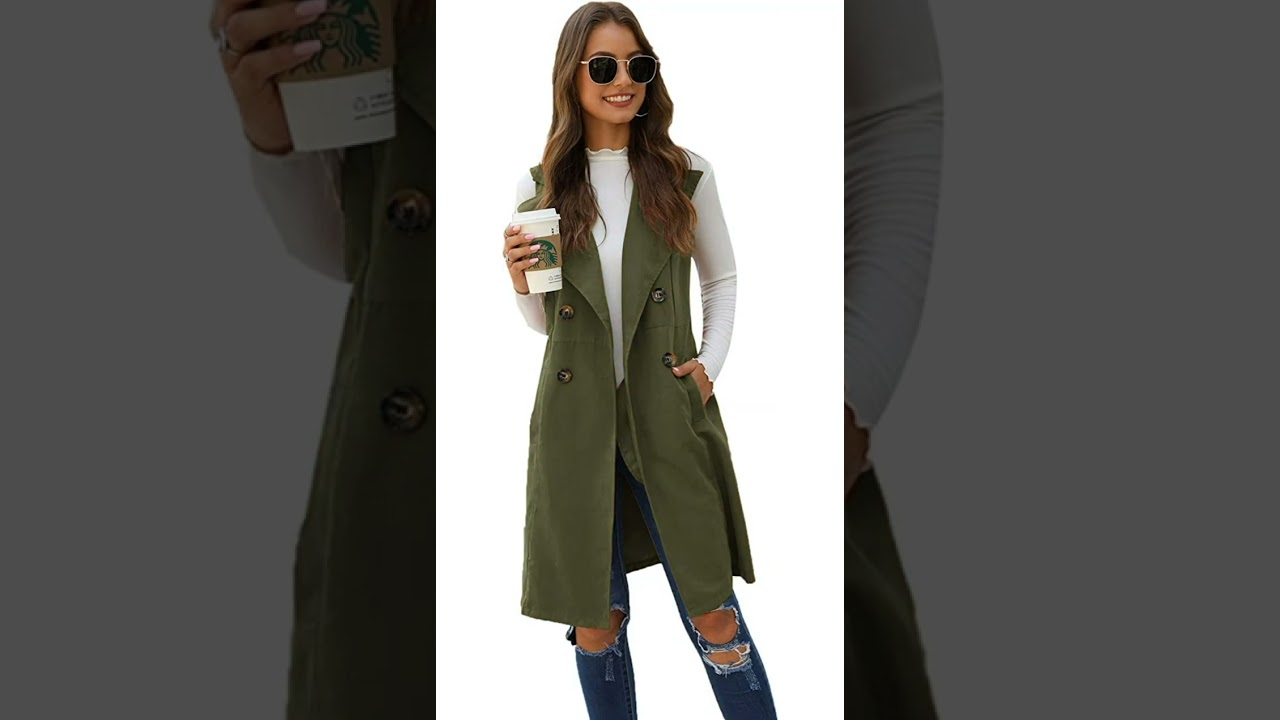 Women | Double Breasted Sleeveless |  Jacket |