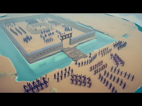 100x BARBARIAN MAN ATTACK TO ROMAN SOLDIERS | Totally Accurate Battle Simulator - TABS