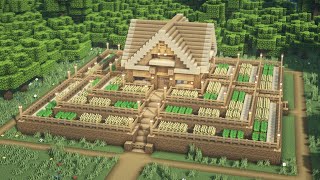 Minecraft: How To Build Large Survival Farm House Tutorial