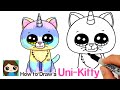 How to Draw a Unicorn Kitty Easy | Beanie Boos How to Draw a Unicorn Kitty Easy | Beanie Boos