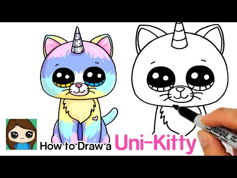 How to Draw a Unicorn Kitty Easy | Beanie Boos