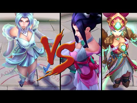 Crystal Rose Janna VS Battle Queen Janna & Sacred Sword Janna Skin Comparison Spotlight 2022