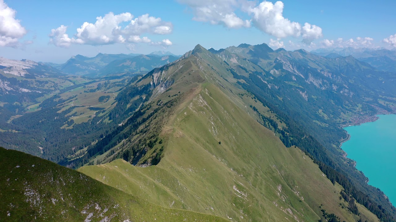 Marvel at the breathtaking aerial view of Augstmatthorn Ridge.