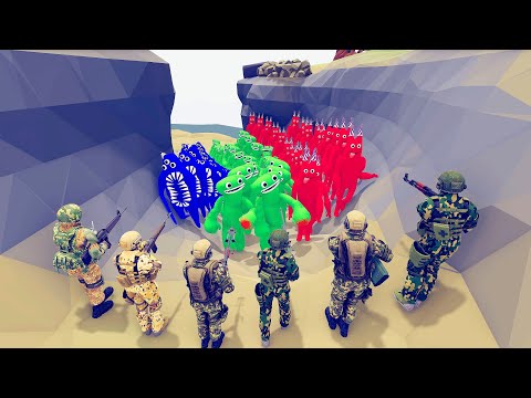 Garten of Banban Zombie 200 vs Army WW2 D-Day Map - Totally Accurate Battle Simulator TABS