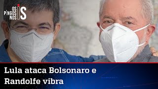 Randolfe não consegue esconder o brilho no olhar ao ouvir Lula discursar