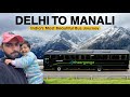 Delhi To Manali In Luxurious Bus By Kheerganga Travels Unexpected Snowfall In Summer