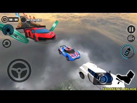 Impossible Car Tracks 3D: Blue Car Driving Stunts Simulator Multiplayer Mode Levels 10 - 17 Gameplay