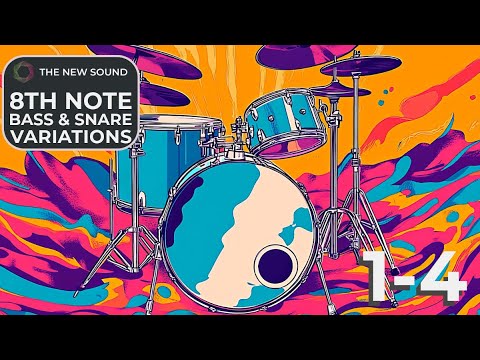 Drum Kit Essentials - 8th Note Bass & Snare Variations #1-4