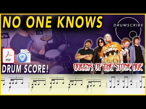 No One Knows - Queens of the Stone Age | DRUM SCORE Sheet Music | #318 DRUMSCRIBE