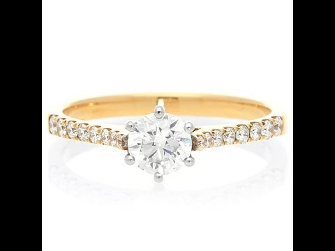 18K Yellow Gold Diamond Ring by Uwe Koetter.