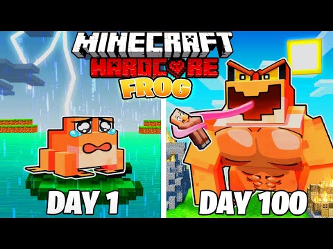 MaxCraft - 100 DAYS as a FROG in Minecraft...HARDCORE!!!