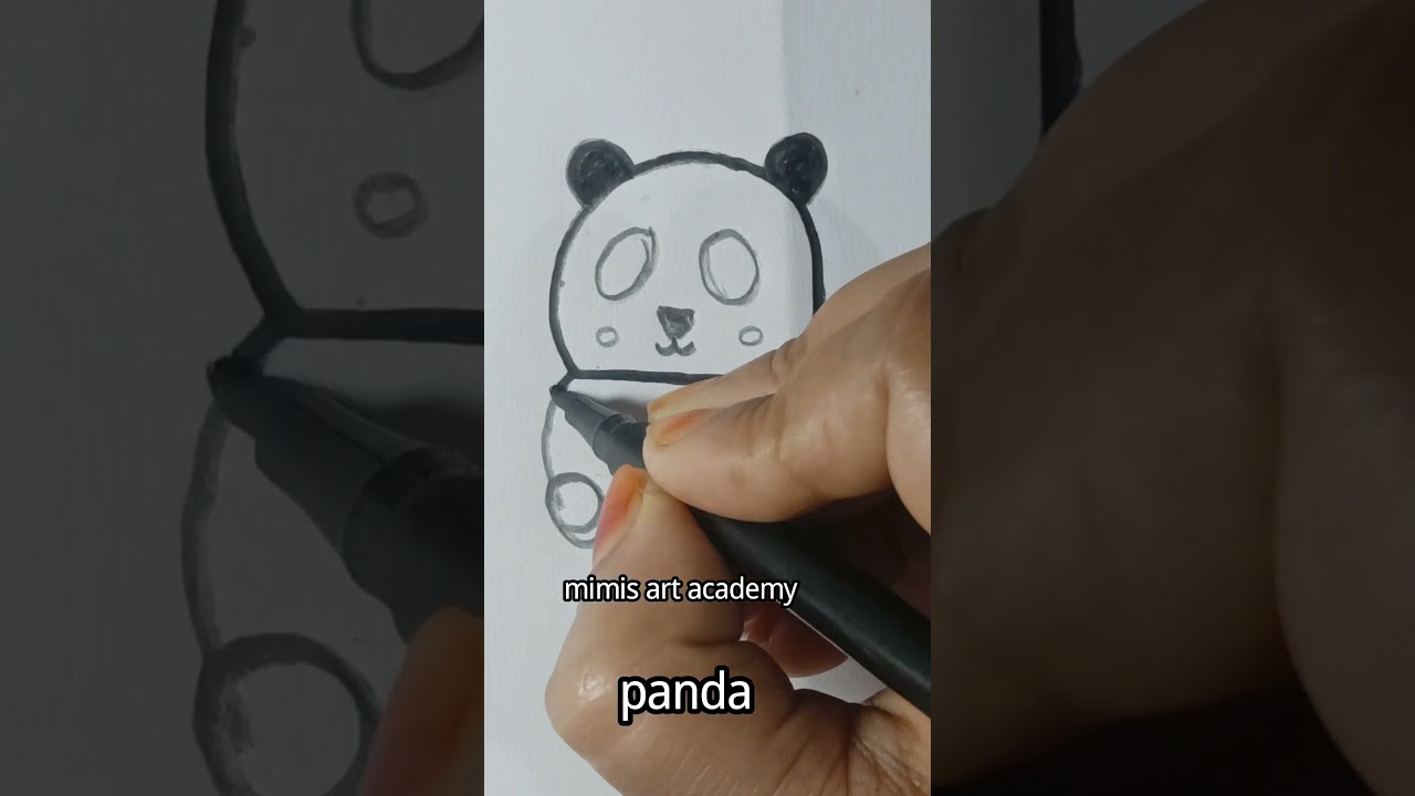 Panda Drawing step by step #howtodraw #easy #drawingtutorial #panda#drawing #pencilsketch #mimisart