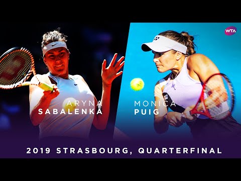 Теннис Aryna Sabalenka vs. Monica Puig | 2019 Strasbourg Quarterfinal | WTA Highlights