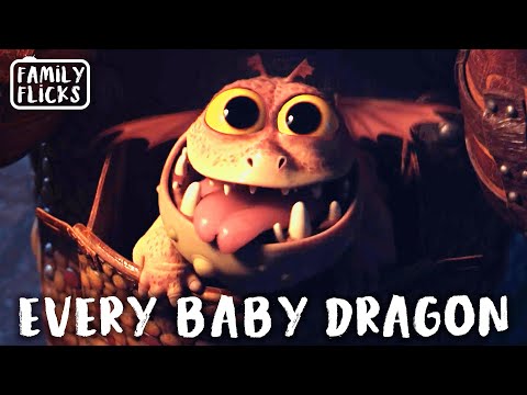 Every Scene With A Baby Dragon In It | How To Train Your Dragon 3 (2019) | Family Flicks