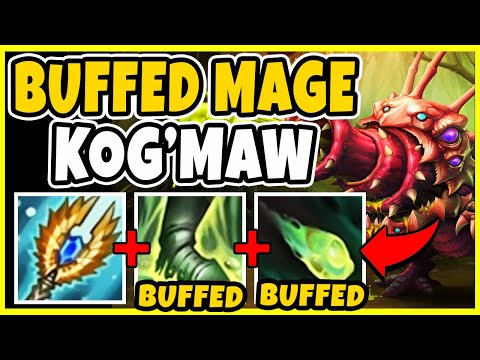 WTF! AP KOG'MAW MID GOT BUFFED! LONG RANGE AP MACHINE GUN KOG! - League of Legends