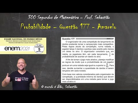 PROBABILIDADE - ENEM 2021 - Caderno Amarelo - Questão 177 - Probabilidade