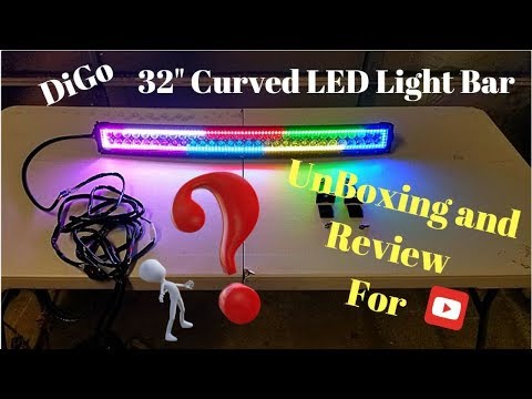 DiGo 32" Curved Led Light Bar With Halo UnBoxing and Review