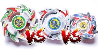 BEYBLADE BATTLE | Dragoon G (PLASTIC) VS Dragoon Storm (BURST) VS Dragoon MS (HMS)
